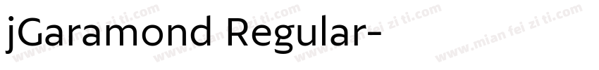 jGaramond Regular字体转换